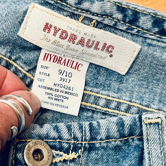 HYDRAULIC - Women's Capris Denim JEANS Sz 9/10 VINTAGE - BLUE - Picture 4 of 13